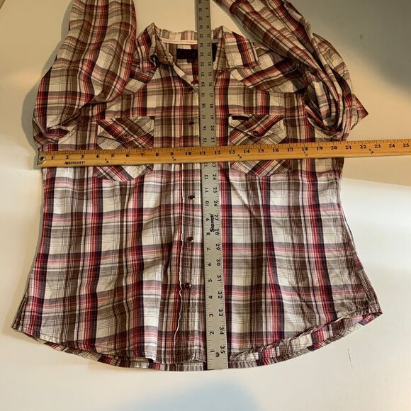 Cowgirl Hardware Shirt Womens XL Extra Large Pearl Snap Buttons Western Pocket - Picture 8 of 12